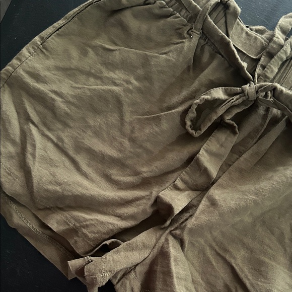 High Waist Olive Women's Shorts - Picture 6 of 8